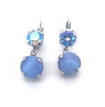 Earrings By Mariana Cocktail Hour Coll. Shimmering AB and Frosted Blue Swarovski Crystals - Image 5