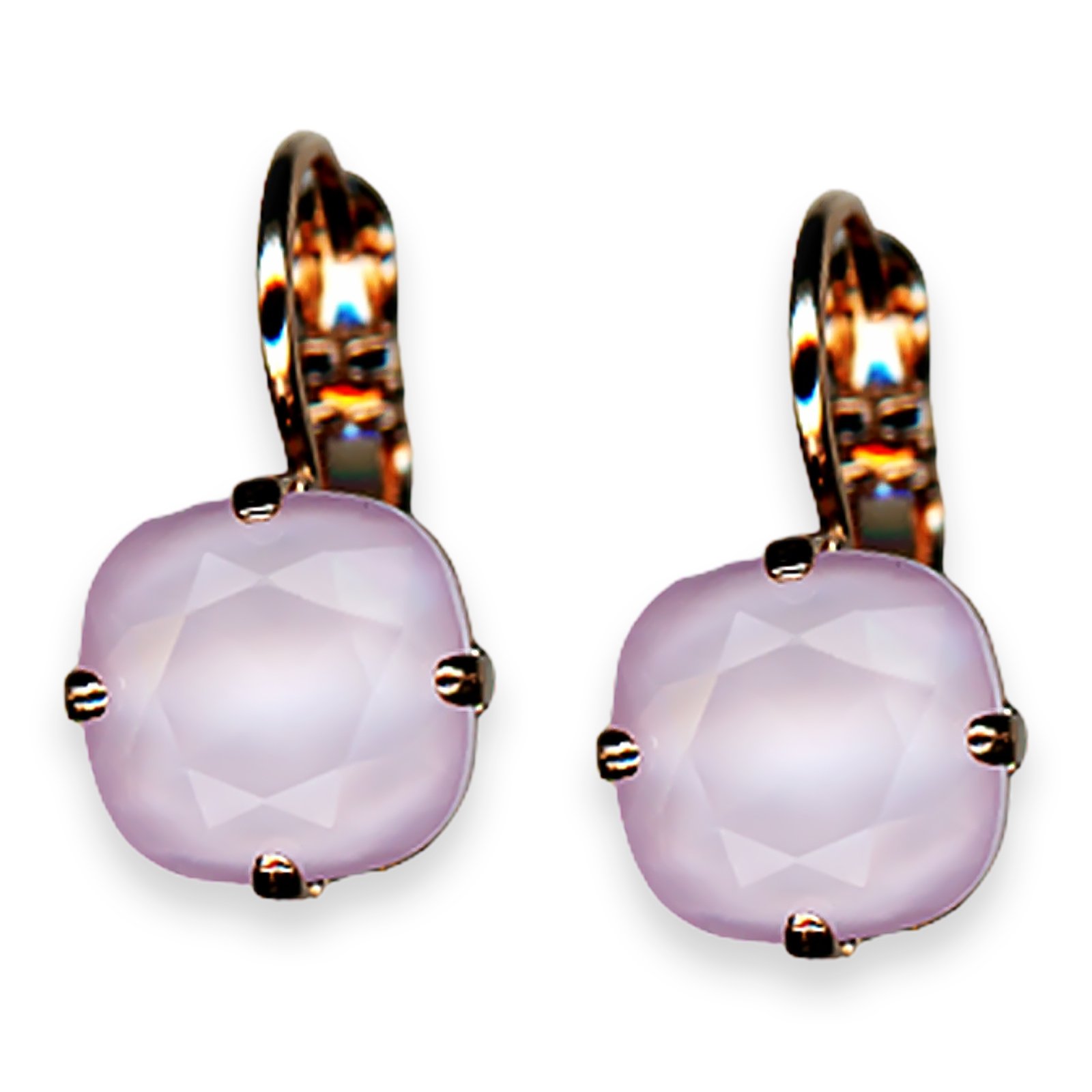 E-1470-1-121-RG6 (1) Mariana Earrings My Treasures Coll. Lovely Powder Rose Austrian Crystals - Image 1