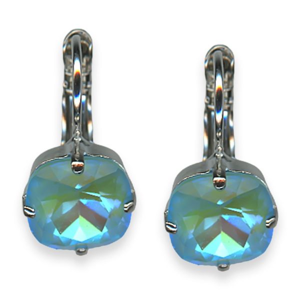 Mariana Earrings Creme Brulee Coll. Charming Sun Kissed Aqua Austrian Crystals
