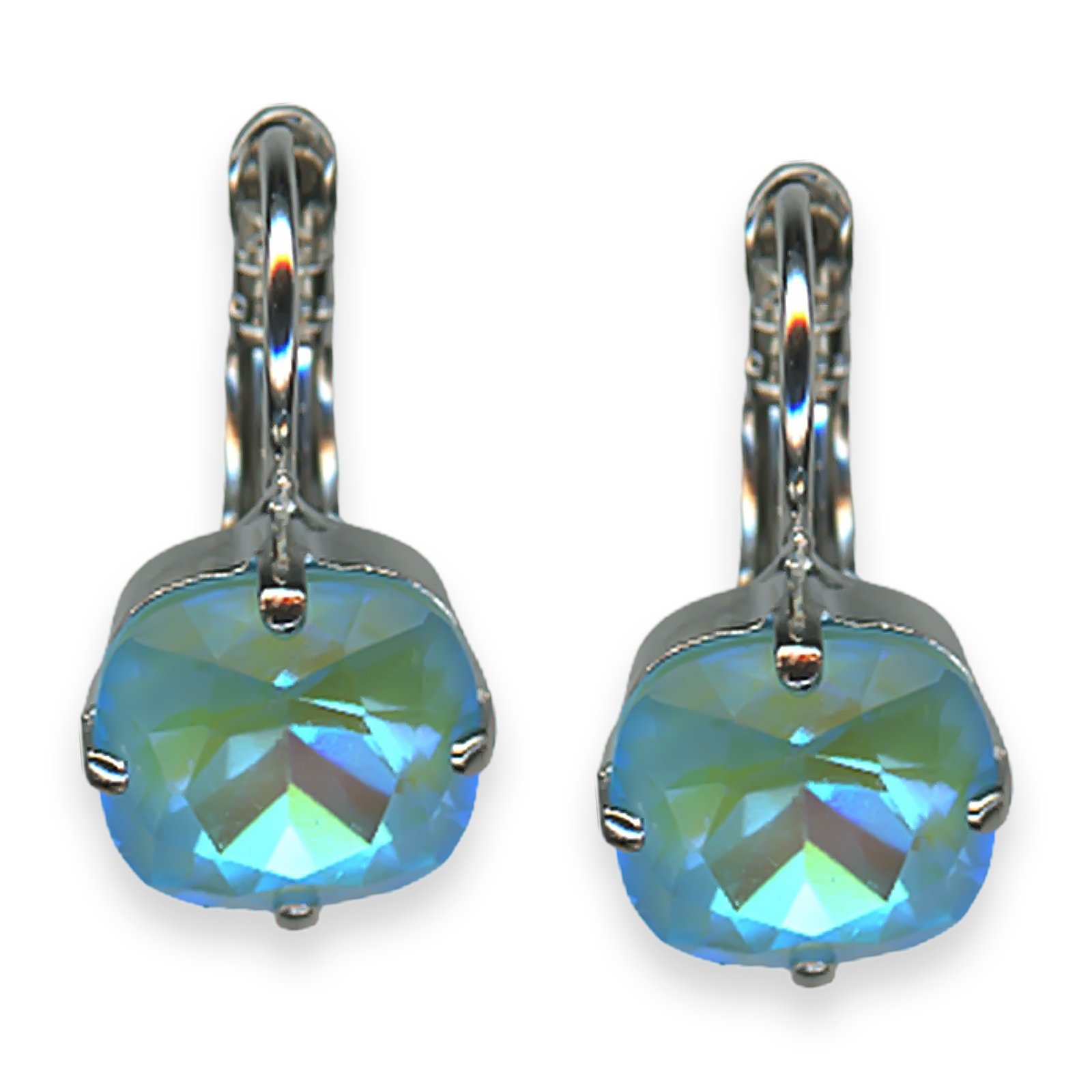 E-1470-1-146-SP6 (1) Mariana Earrings Creme Brulee Coll. Charming Sun Kissed Aqua Austrian Crystals - Image 1