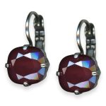 Mariana Earrings My Treasures Coll. Fab Dark Red Austrian Crystals