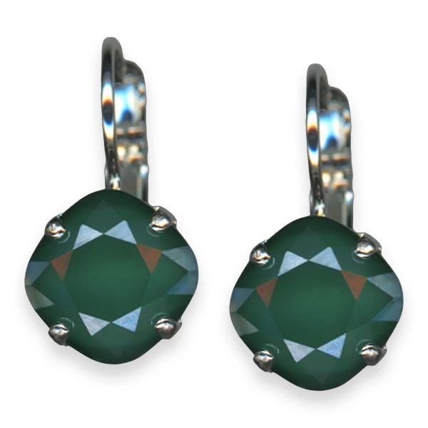 Mariana Earrings My Treasures Coll. Gorgeous Royal Green Austrian Crystals