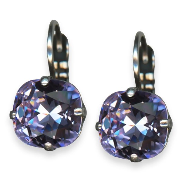 Earrings By Mariana Woman Glamorous Violet Swarovski Crystals