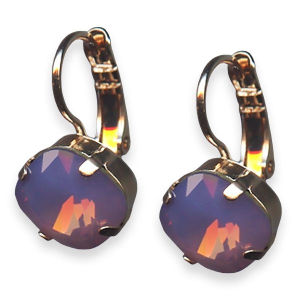 Mariana Earrings My Treasures Coll. Beautiful Cyclamen Opal Austrian Crystals