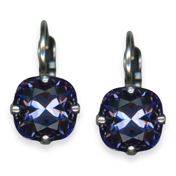 Mariana Earrings My Treasures Coll. Simply Elegant Tanzanite Austrian Crystals
