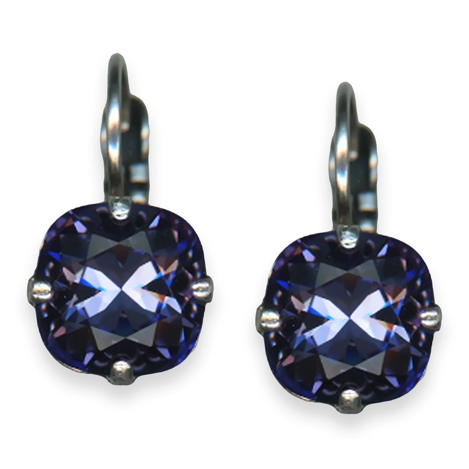 E-1470-1-539-SP6 (1) Mariana Earrings My Treasures Coll. Simply Elegant Tanzanite Austrian Crystals - Image 1