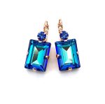 Earrings By Mariana Woman Bermuda Blue and Sapphire Swarovski Crystals - Image 4