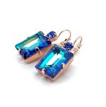 Earrings By Mariana Woman Bermuda Blue and Sapphire Swarovski Crystals