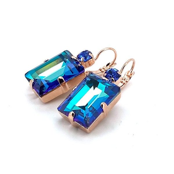 Earrings By Mariana Woman Bermuda Blue and Sapphire Swarovski Crystals