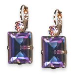 Mariana Earrings My Treasures Coll. Alluring Vitral Light & Lt Rose Austrian Crystals