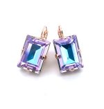 Earrings By Mariana Woman Beautiful Emerald-cut Vitral Light Swarovski Crystals - Image 4