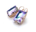 Earrings By Mariana Woman Beautiful Emerald-cut Vitral Light Swarovski Crystals