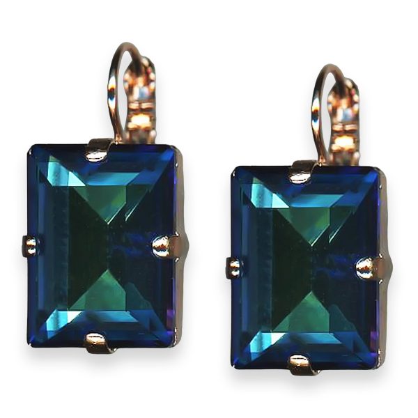 Mariana Earrings My Treasures Coll. Exquisite Bermuda Blue Austrian Crystals