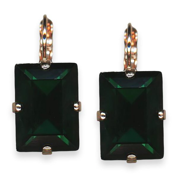 Earrings By Mariana Woman Gorgeous Emerald Swarovski Crystals