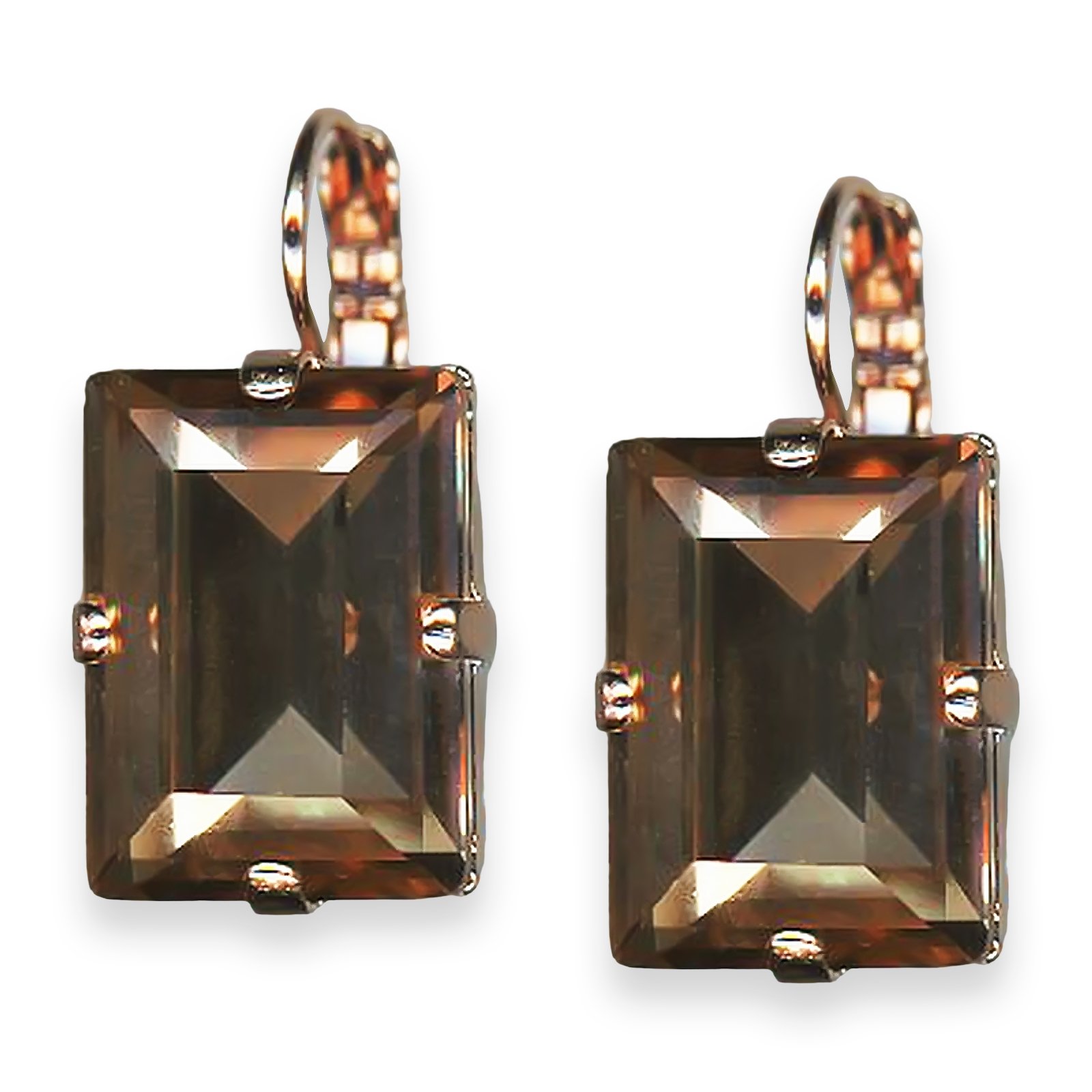 E-1529-2-246-RG6 (1) Mariana Earrings My Treasures Coll. Simply Elegant Lt Colorado Topaz Austrian Crystals - Image 1