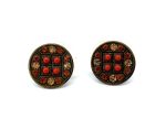 Earrings By Mariana My Treasures Coll. Exquisite Coral, Lt Colorado Topaz, & Orange Swarovski Crystals