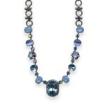 Mariana Necklace Periwinkle Cocktail Hour Coll. Gorgeous Aqua Blue, Frosted Blue, & AB Austrian Crystals - Image 2