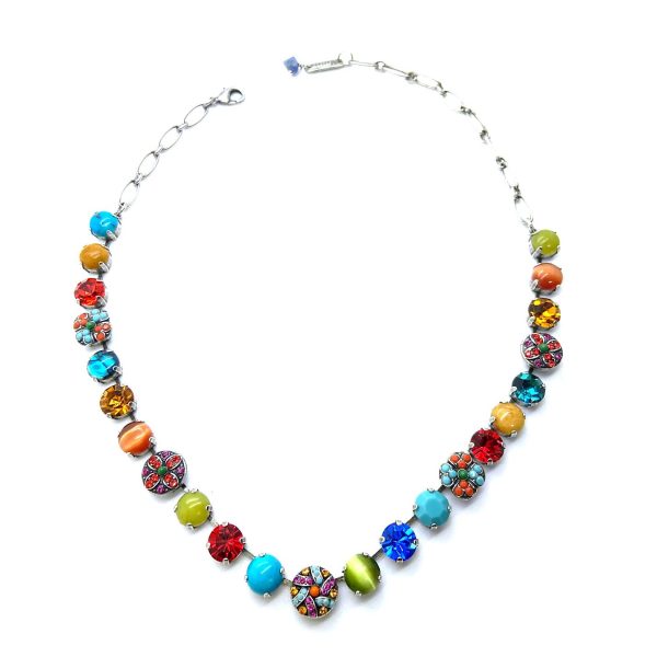 Mariana Necklace Fantasy Nirvana Coll. Multi Color Austrian Crystals & Flower Elements