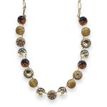 Mariana Necklace Dancing in the Moonlight Coll. Gorgeous Smoked Topaz, Lt Colorado Topaz, Chocolate Brown, & Aurum Austrian Crystals - Image 3