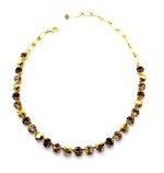 Necklace By Mariana Woman Smoked Topaz and Colorado Topaz Swarovski Crystals