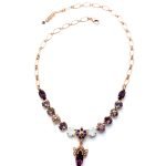 Necklace By Mariana Bohemian Rhapsody Coll. Amethyst and Rose Swarovski Crystals