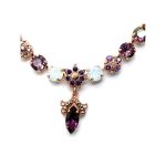 Necklace By Mariana Bohemian Rhapsody Coll. Amethyst and Rose Swarovski Crystals - Image 2