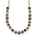 Mariana Necklace Dancing in the Moonlight Coll. Lovely Smoked Topaz, Lt Colorado Topaz, Chocolate Brown, & Aurum Austrian Crystals