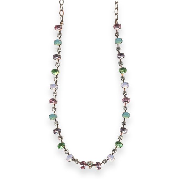 Necklace by Mariana Pina Colada Coll. Simply Elegant Lt Rose, Clear, Pacific Opal, & Chrysolite Austrian Crystals