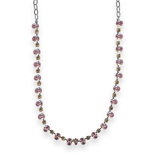 Necklace by Mariana Gingerbread Coll. Shimmering Golden Shadow & Lt Rose Austrian Crystals