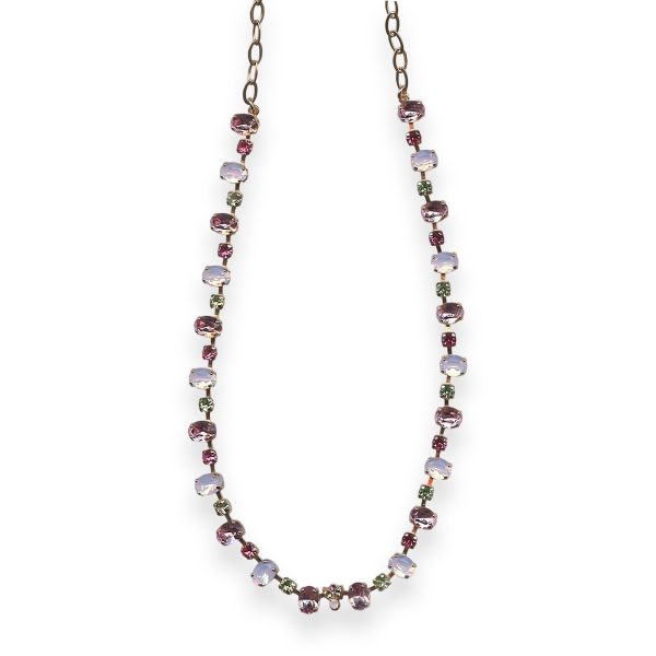 Necklace by Mariana My Treasures Coll. Lovely Lt Rose, Chrysolite, & Rose Opal Austrian Crystals