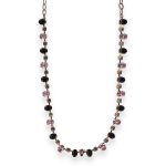 Necklace by Mariana Peppermint Coll. Exquisite Jet Black, Lt Rose, & Silver Night Austrian Crystals - Image 3