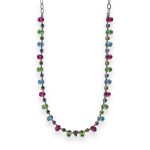 Necklace by Mariana My Treasures Coll. Adorable Chrysolite, Violet, Fuchsia, & Aquamarine Austrian Crystals - Image 2