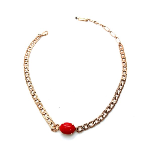 Necklace By Mariana My Treasures Coll. Stunning Red Coral Swarovski Crystals