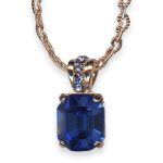 Mariana Necklace Pendant Electra Coll. Gorgeous Sapphire & Tanzanite Austrian Crystals