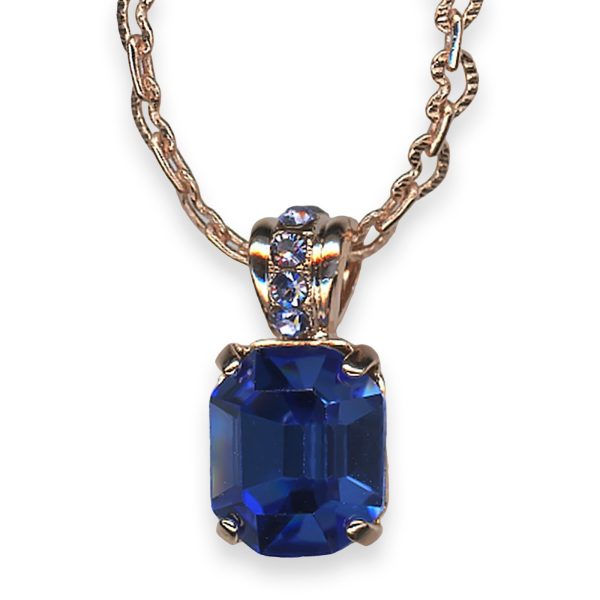 Mariana Necklace Pendant Electra Coll. Gorgeous Sapphire & Tanzanite Austrian Crystals