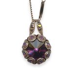 Mariana Necklace Pendant Bohemian Rhapsody Coll.Dainty Amethyst, Cyclamen Opal, & Aurum Austrian Crystals - Image 3