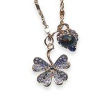 Mariana Necklace Pendant Electra Coll. Adorable Sodalite Mineral, Sapphire, Tanzanite, & Montana Blue Austrian Crystals - Image 2