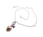 Necklace Pendant By Mariana Woman Heart Shape Sapphire and Tanzanite Swarovski Crystals - Image 3