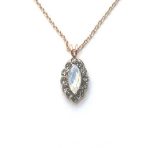Necklace Pendant By Mariana  Dancing in the Moonlight Coll. Beautiful White Opal & Moonlight Austrian Crystals