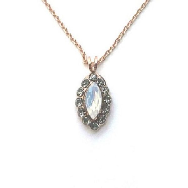 Necklace Pendant By Mariana  Dancing in the Moonlight Coll. Beautiful White Opal & Moonlight Austrian Crystals
