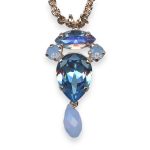 Mariana Necklace Pendant Periwinkle Cocktail Hour Coll. Gorgeous Aqua Blue, Frosted Blue, & AB Austrian Crystals