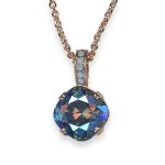 Mariana Necklace Pendant Periwinkle Cocktail Hour Coll. Shimmering AB & Frosted Blue Austrian Crystals