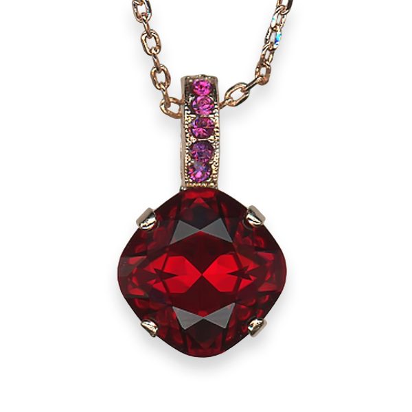 Mariana Necklace Pendant Firefly Coll. Stunning Red & Fuchsia Austrian Crystals