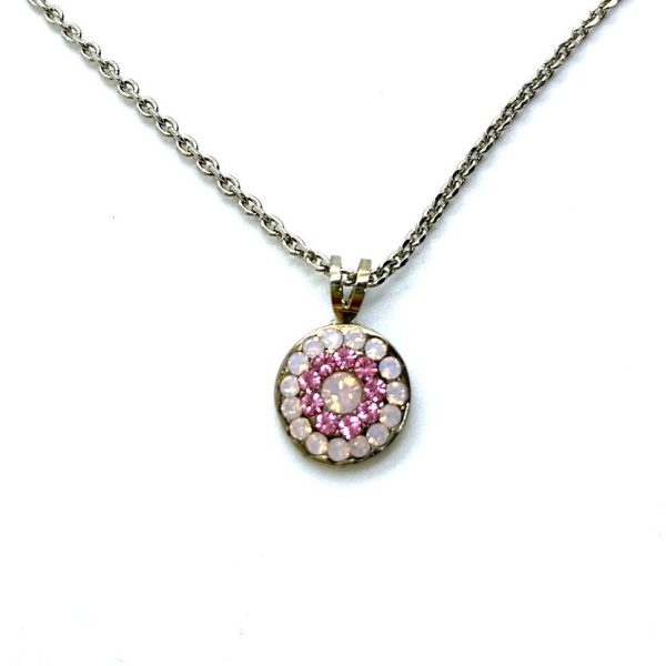 Necklace Pendant By Mariana My Treasures Coll. Dainty Floral in Rose Opal Swarovski Crystals
