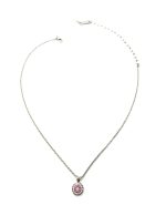 Necklace Pendant By Mariana My Treasures Coll. Dainty Floral in Rose Opal Swarovski Crystals - Image 2