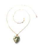 Necklace Pendant By Mariana Woman Charming Heart Shaped Moonlight Swarovski Crystals