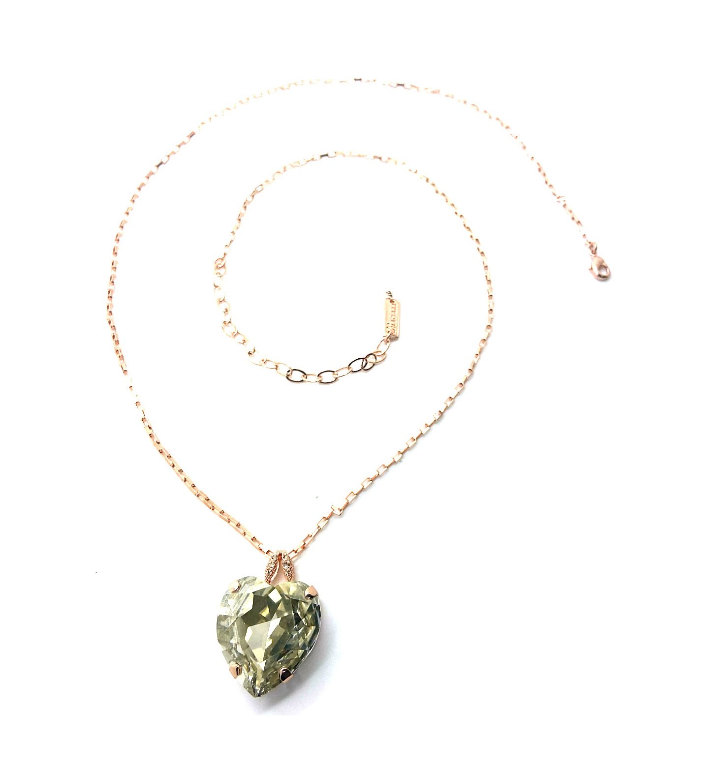 N-5482-1160-RG (1) Necklace Pendant By Mariana Woman Charming Heart Shaped Moonlight Swarovski Crystals - Image 1