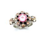 Ring By Mariana Magic Coll. Lovely Sun Kissed Flame, Jet, & Lt Peach Swarovski Crystals - Image 2