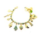 Bracelet By Mariana Woman Beautiful Locket and Heart Shape Pacific Opal Swarovski Crystals