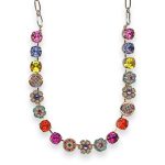 Necklace by Mariana Poppy Coll. Adorable Fuchsia, Tanzanite, Yellow, Red, Coral, & Teal Austrian Crystals - Image 2